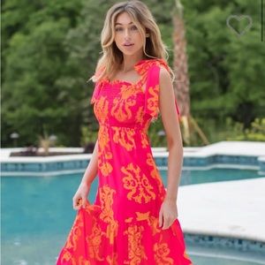 Red Dress Boutique Size L Maxi dress 
Pink and orange dream